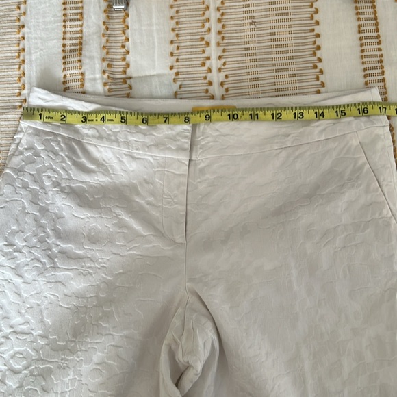 SoCa St. John Bright White Textured Straight
Leg Pants. - Picture 11 of 13